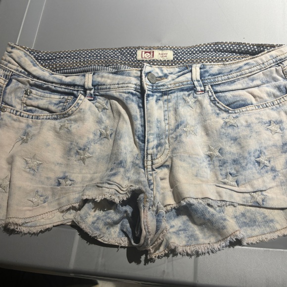 Womens Bleached Star Shorts - Picture 1 of 4
